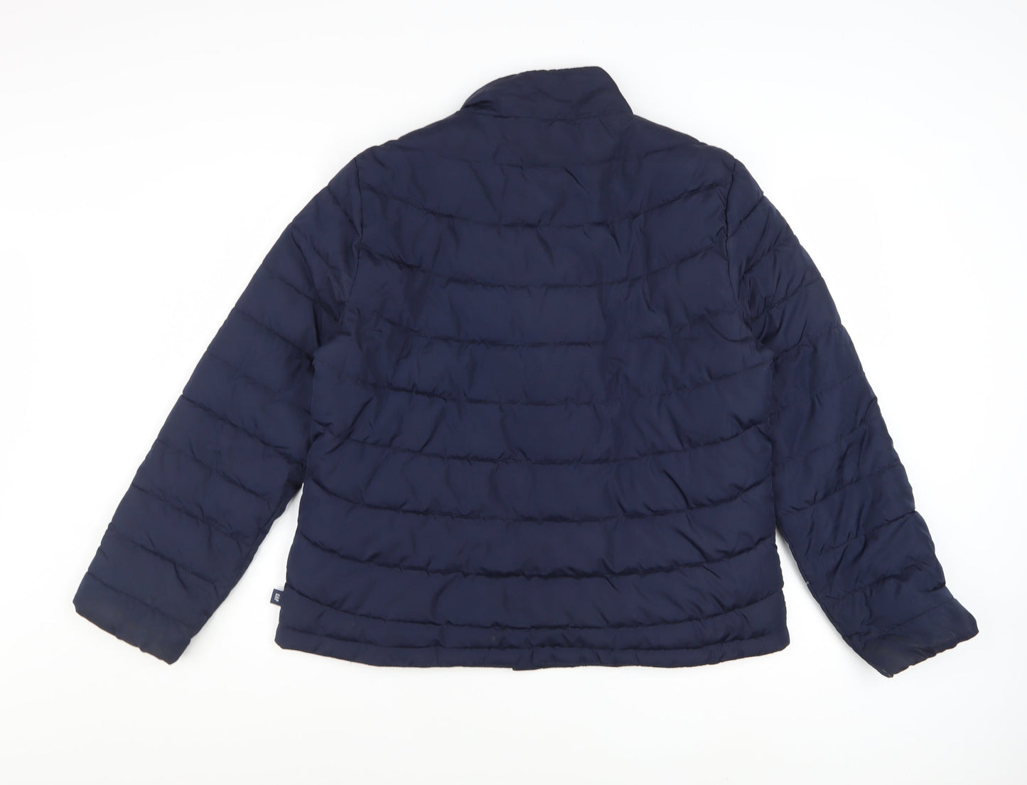 GAP Boys Blue Winter Puffer Jacket Size 16 Years Lined Water Resistant Zip