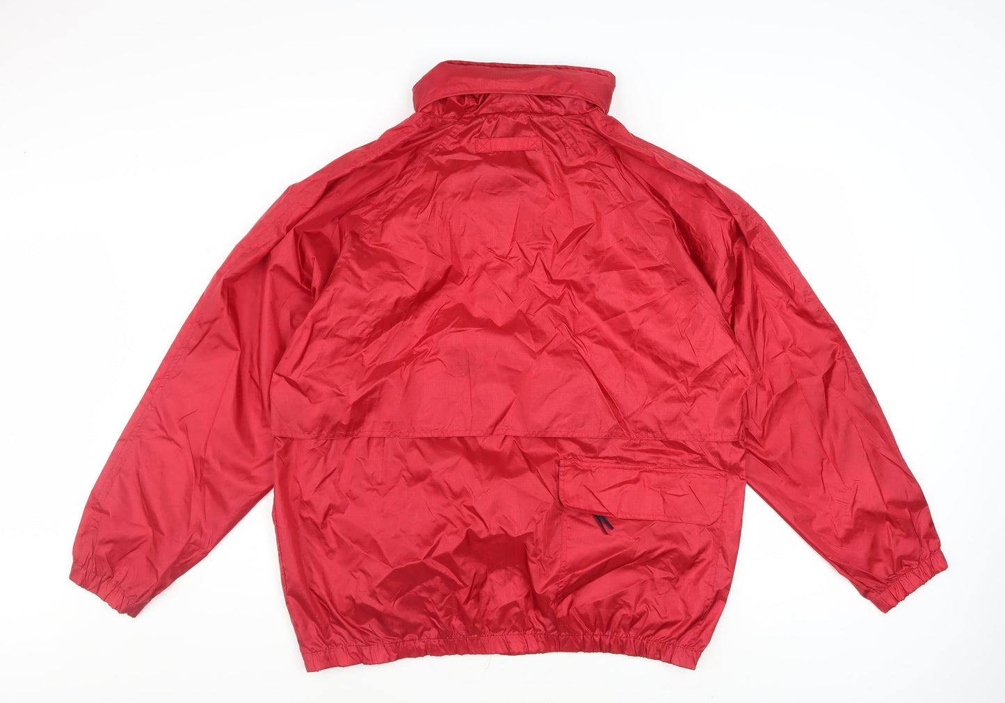 Authentic Imports Men's Red Windbreaker Jacket L Nylon Lightweight