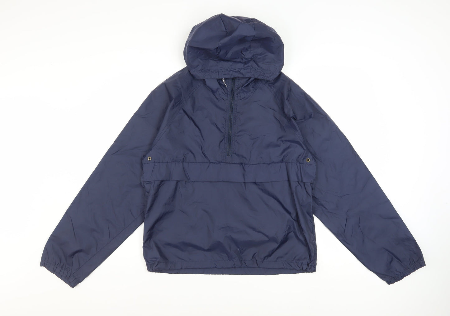 REI Men's Blue Nylon Hooded Anorak Jacket Size S Lightweight Outdoor