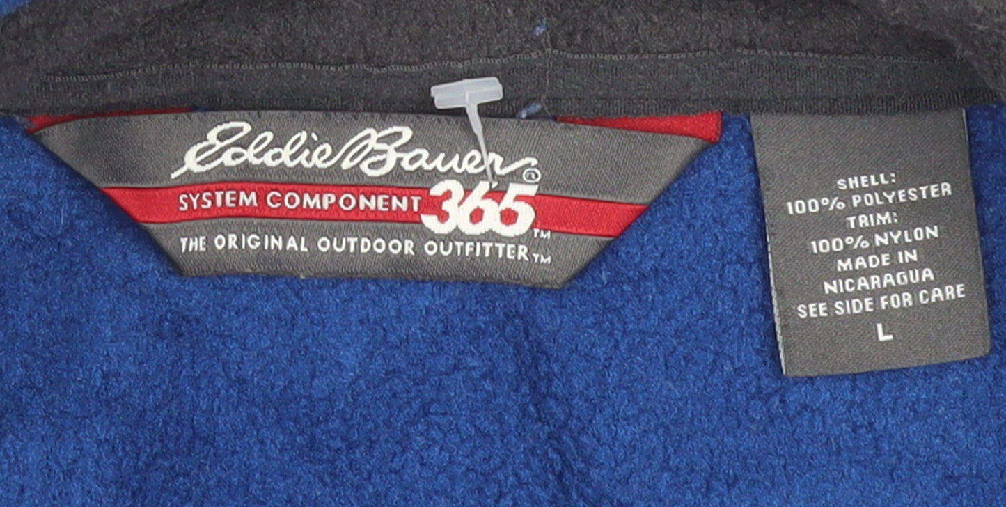 Eddie Bauer Men's Blue Fleece Bodywarmer Waistcoat L Outdoor Hiking