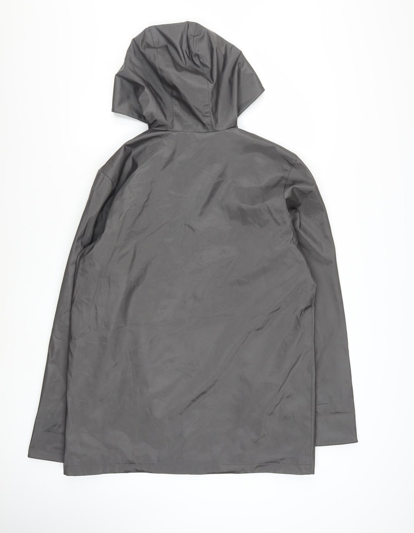 Utex Design Women Grey Waterproof Hooded Rain Coat Jacket M