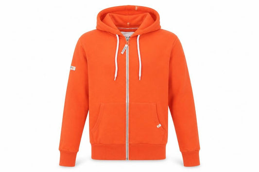 Superdry Mens Orange Full Zip Hoodie XS Regular Fit Fleece
