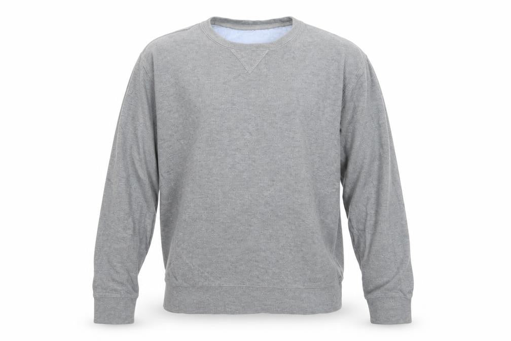 Lands' End Men's Grey Cotton Crew Neck Sweatshirt M Regular Fit