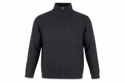 Hudson River Men's Grey 1/2 Zip Knit Jumper Size S
