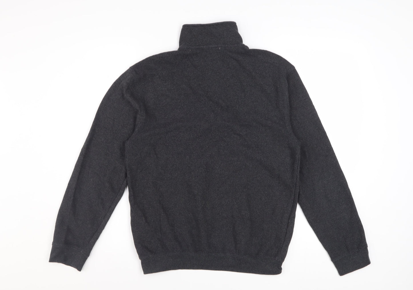 Hudson River Men's Grey 1/2 Zip Knit Jumper Size S