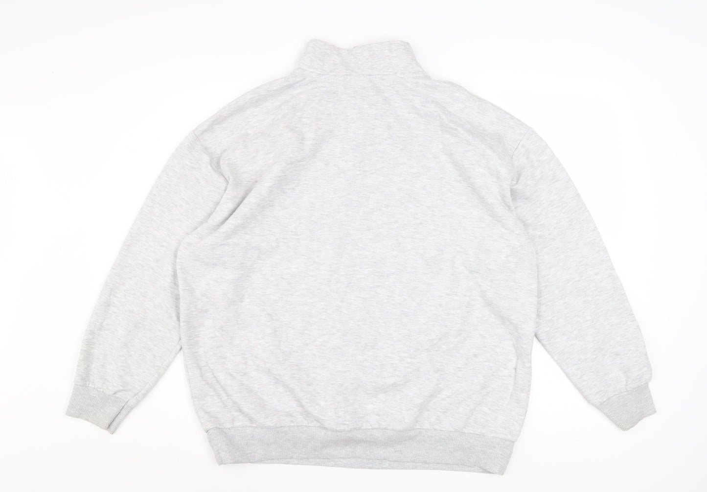 Disney Mickey & Friends Grey 1/4 Zip Sweatshirt Women L 16-18
