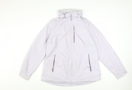 Mountain Warehouse Women’s Lilac Waterproof Hooded Jacket Size 16