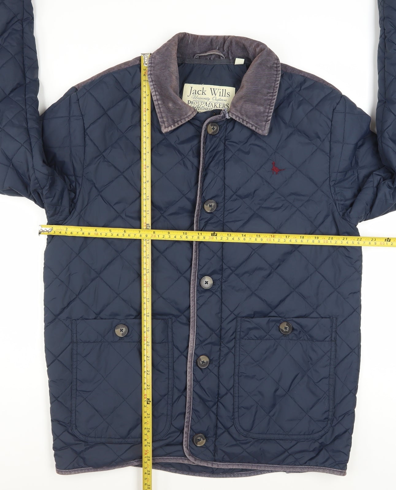 Jack Wills Men's Blue Quilted Nylon Jacket Size L Casual Country Style