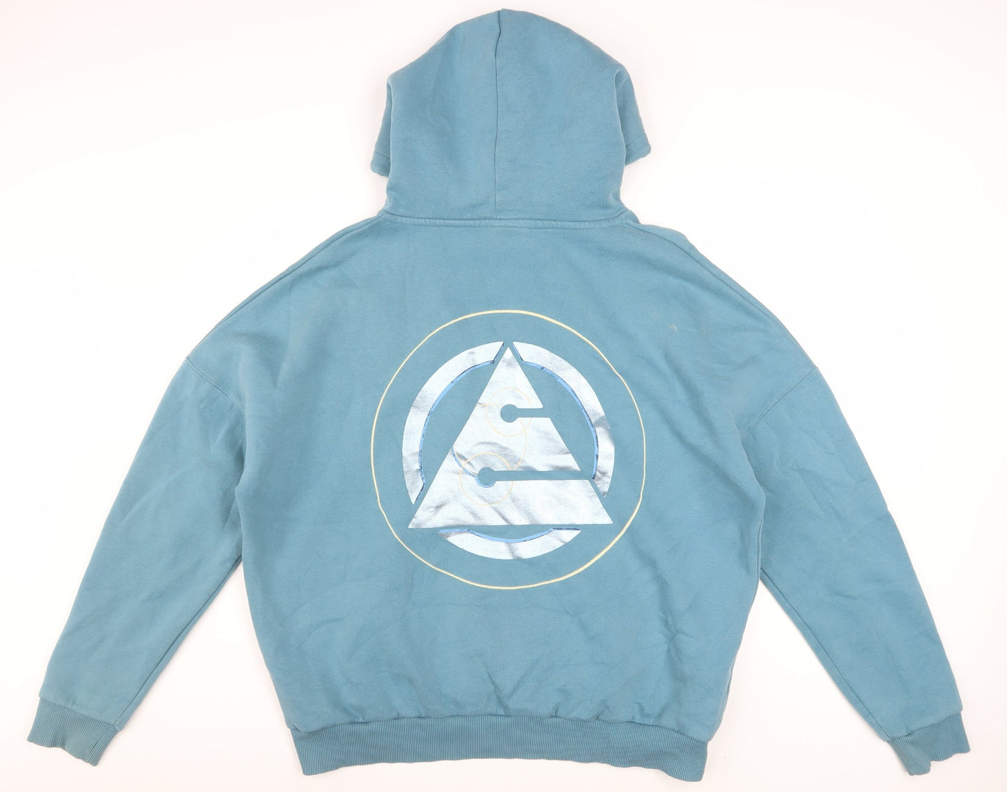 Disney Men's Blue XL Pullover Hoodie Graphic Logo Cotton Blend