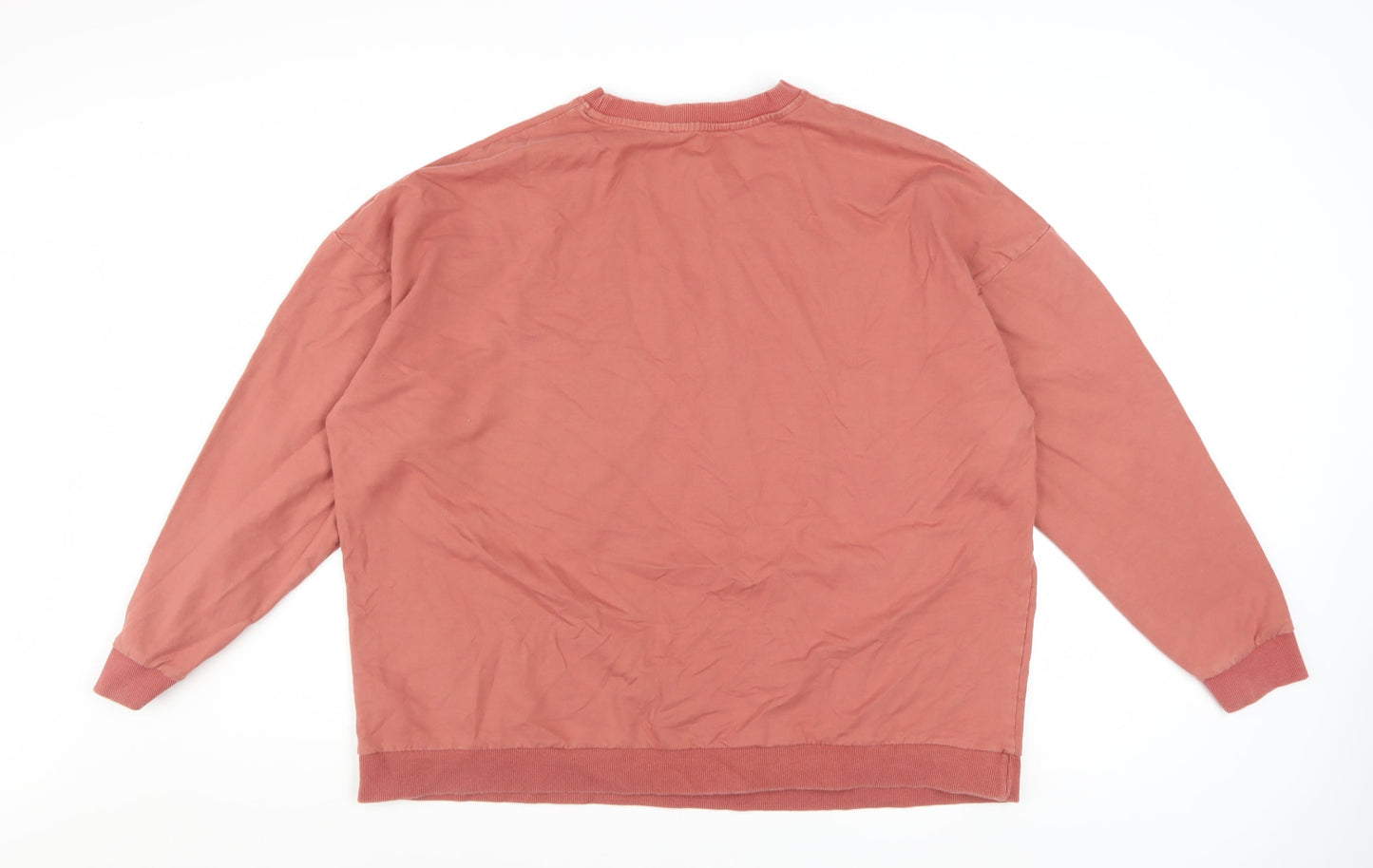 V by Very Womens Pink Graphic Pullover Sweatshirt Size 24 Cotton Blend