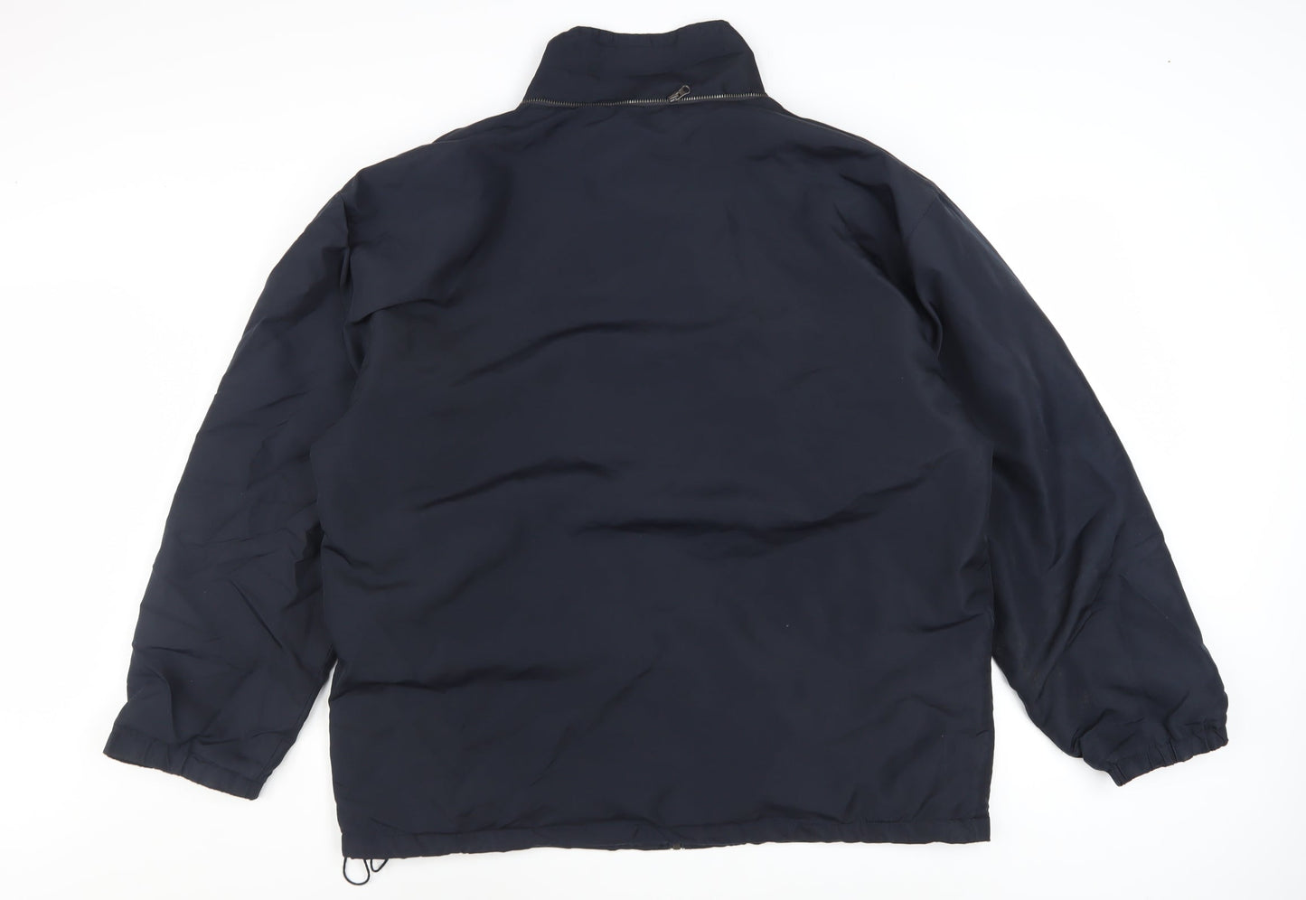 Kappa Men's Blue L Windbreaker Jacket Full Zip Lightweight Polyester