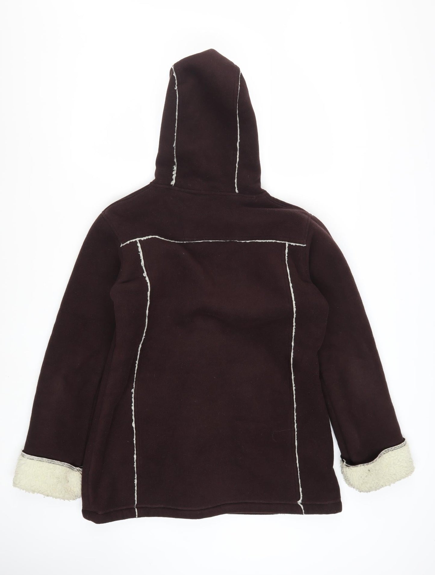 Regatta Womens Brown Hooded Fleece Duffle Coat Size 14