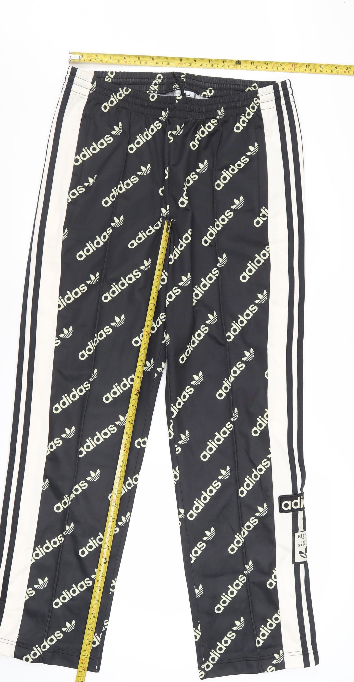 Adidas Women’s Black Logo Snap Track Pants Size 14
