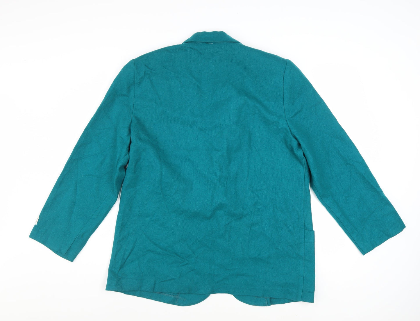 Sag Harbor Women's Green Wool Single Breasted Blazer Size 12