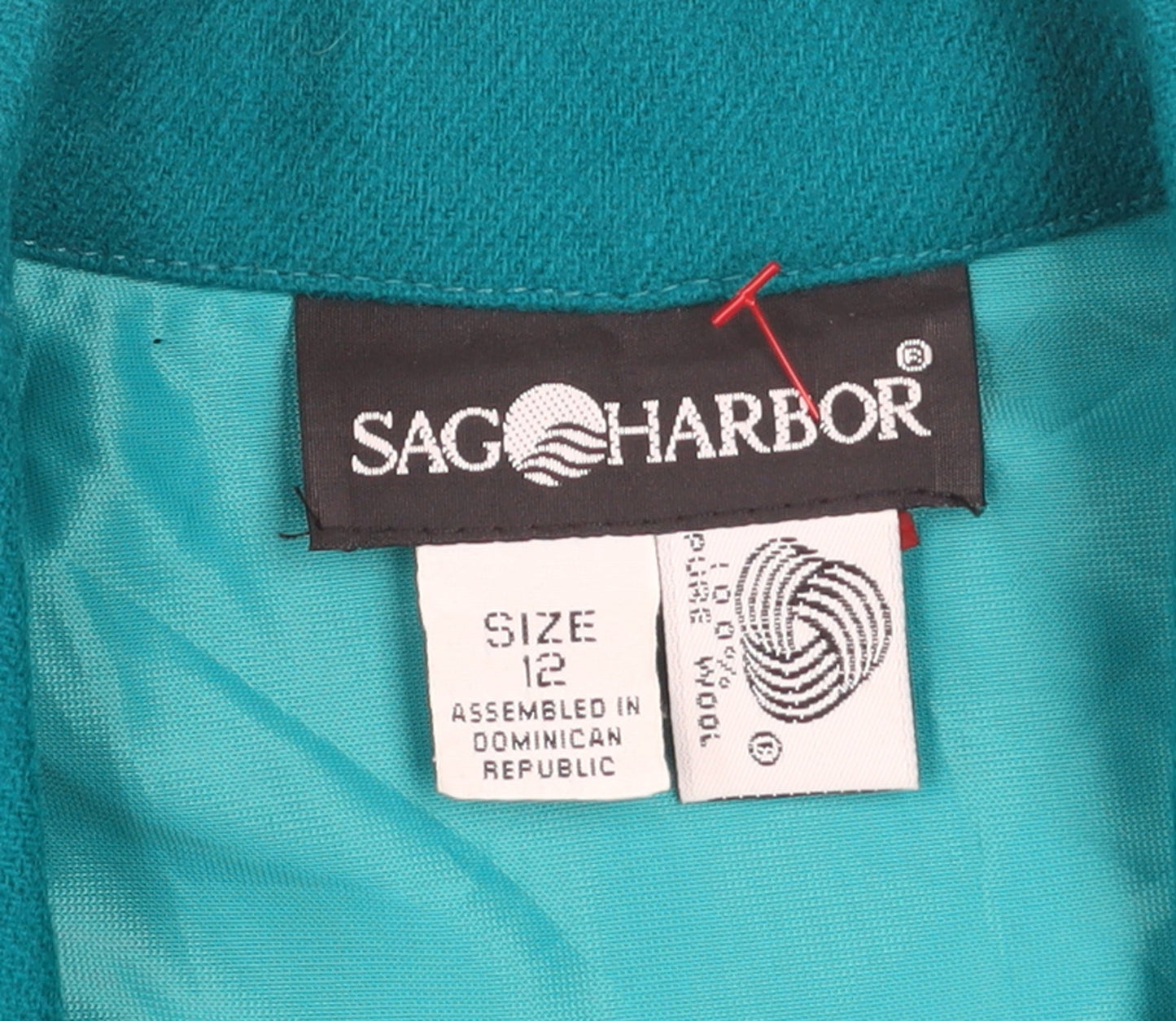 Sag Harbor Women's Green Wool Single Breasted Blazer Size 12