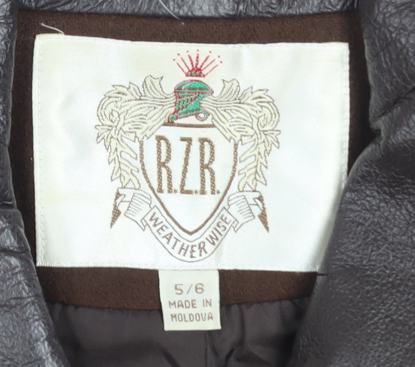 RZR Weatherwise Women Brown 6 Faux Leather Collar Mid-Length Jacket