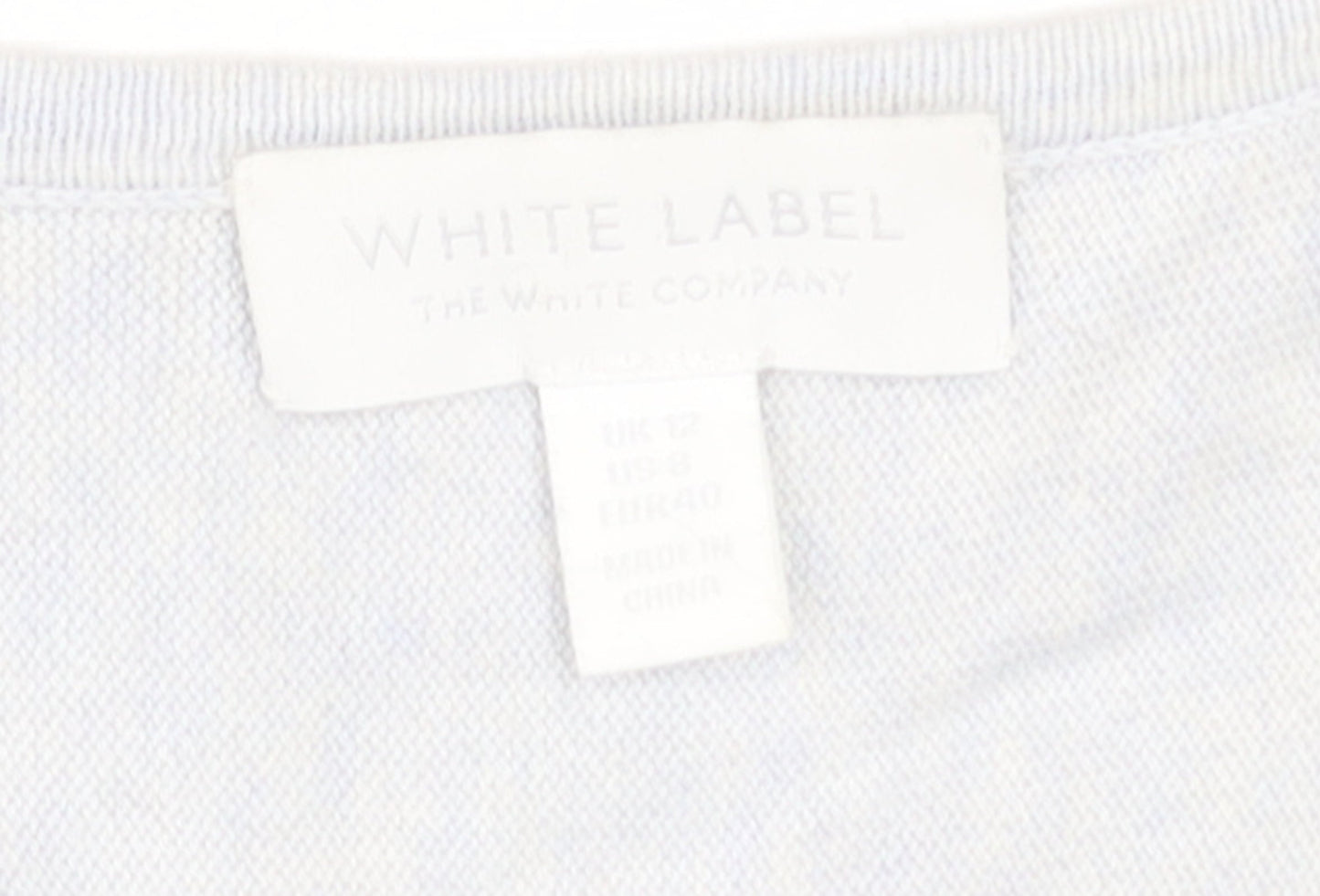 The White Company Women’s Grey V-Neck Long Sleeve Tunic Jumper Size 12