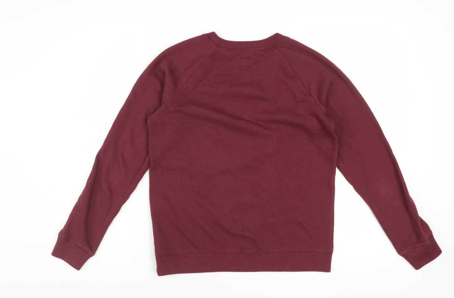 Jack Wills Womens Burgundy Crew Neck Sweatshirt Size UK 8 Cotton Blend