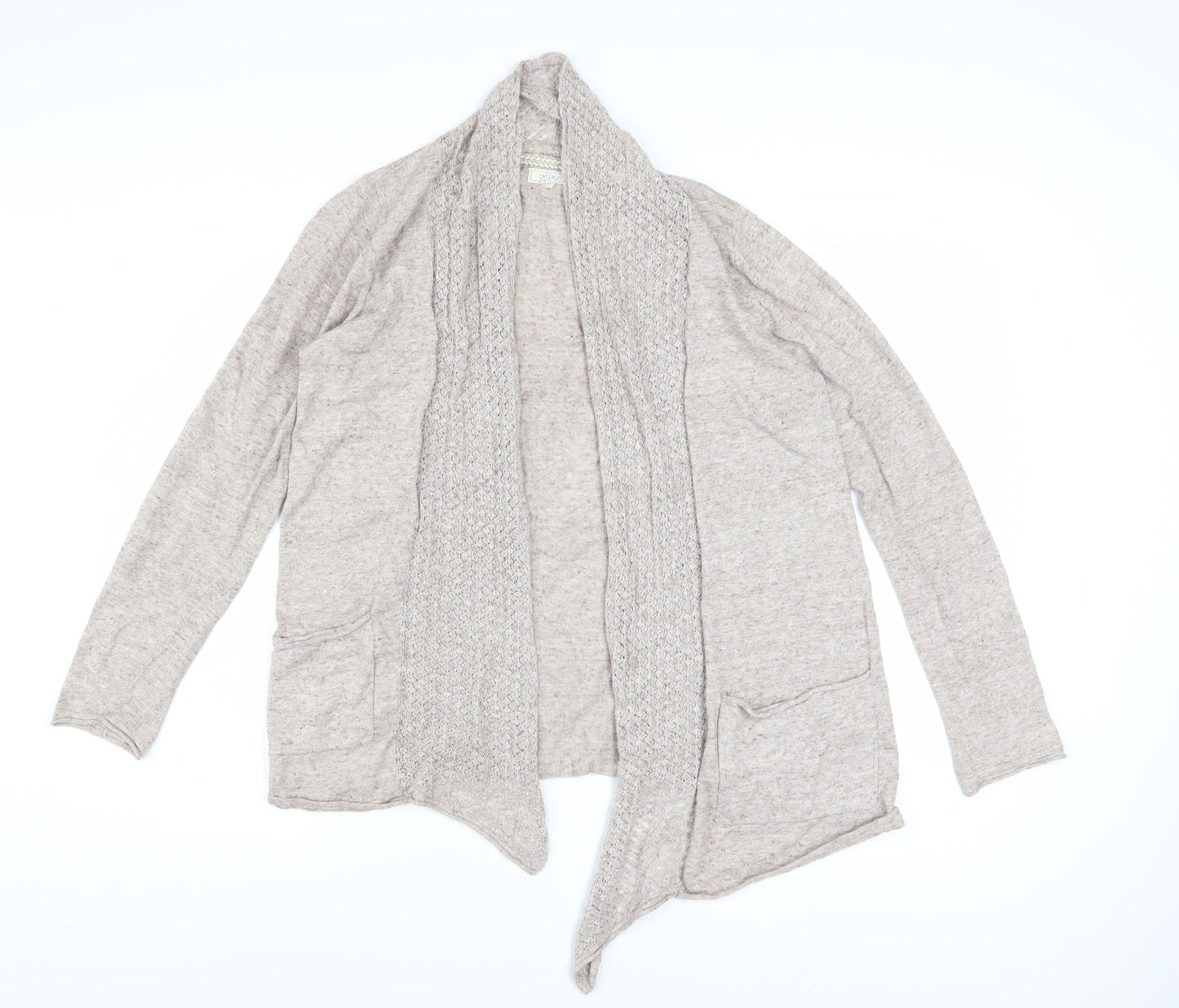 Fat Face Womens Beige Cotton Knit Cardigan UK 12