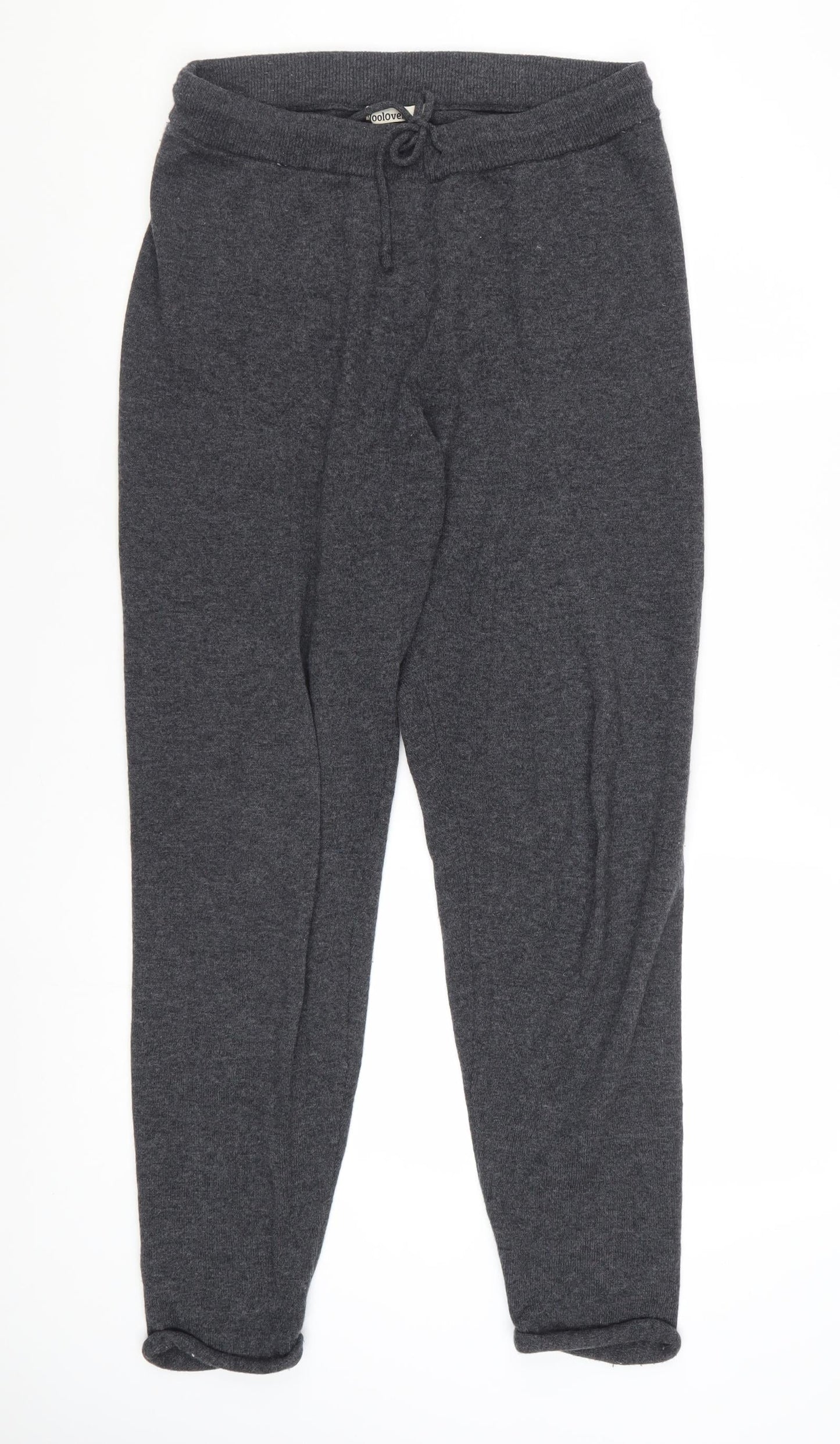 WoolOvers Women Grey Wool Cashmere Jogger Trousers Small