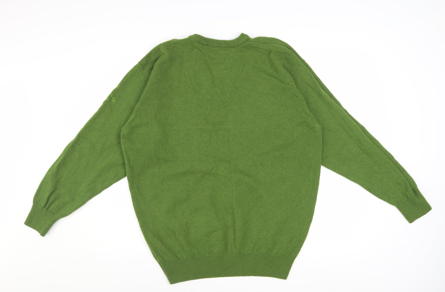 Callaway Men's Green Wool V-Neck Golf Jumper Size S