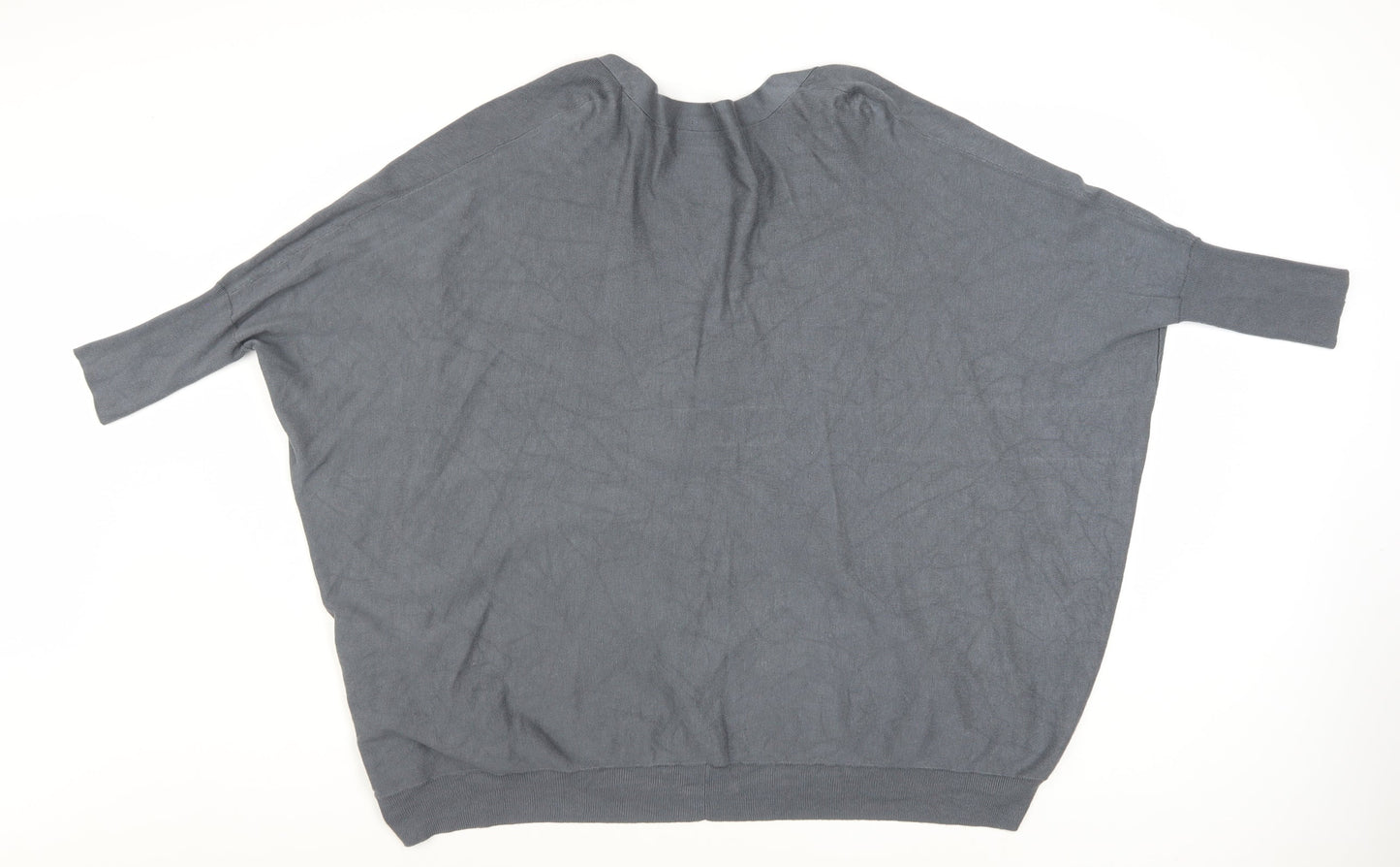 Tezenis Women’s Grey V-Neck Button Cardigan Size S Relaxed Fit