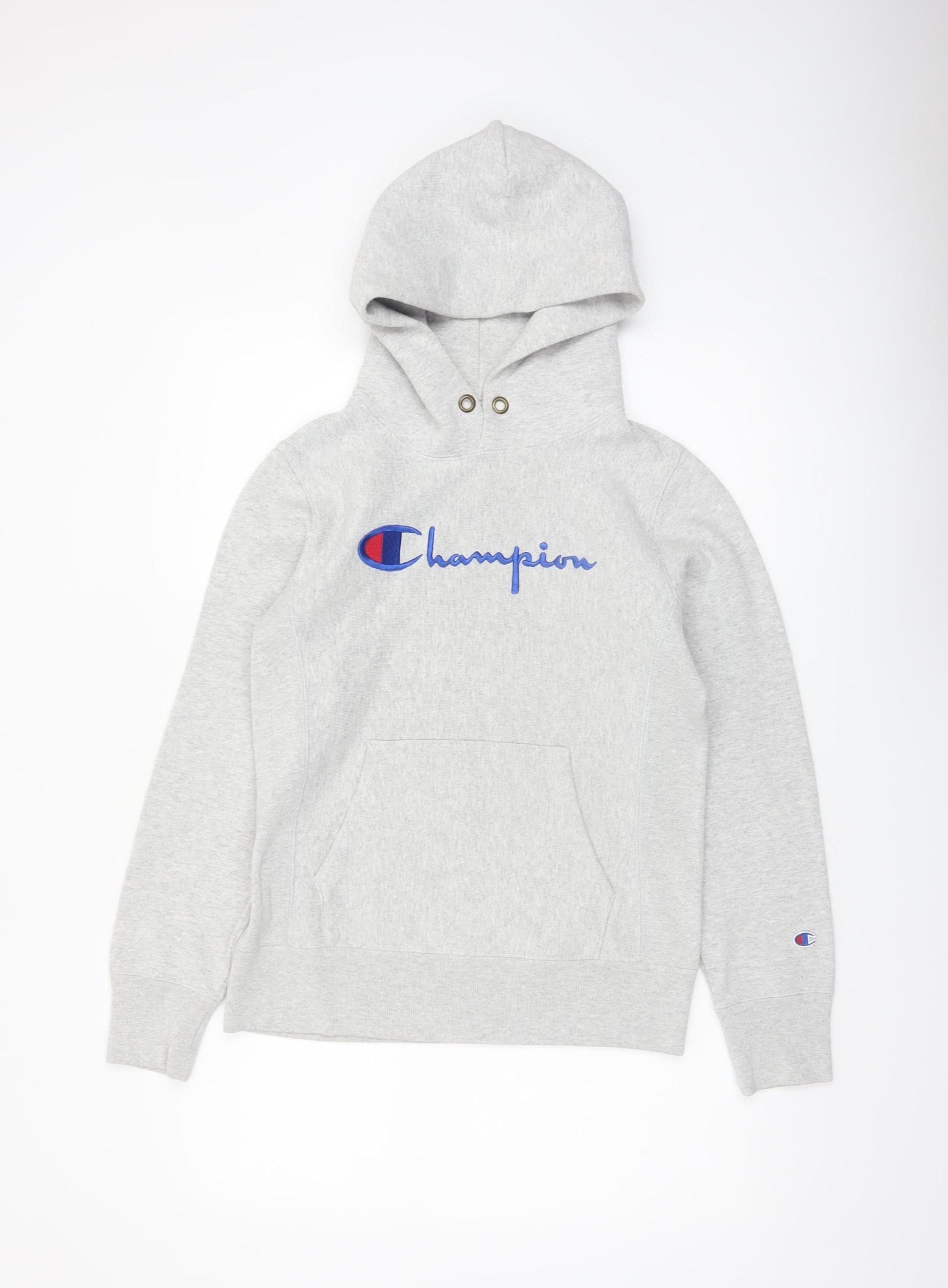 Champion Women's Grey Pullover Hoodie Medium Reverse Weave