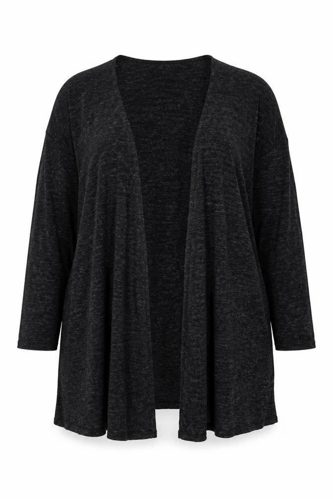 Bonmarché Women's Black Size 22 Long Sleeve Open Cardigan