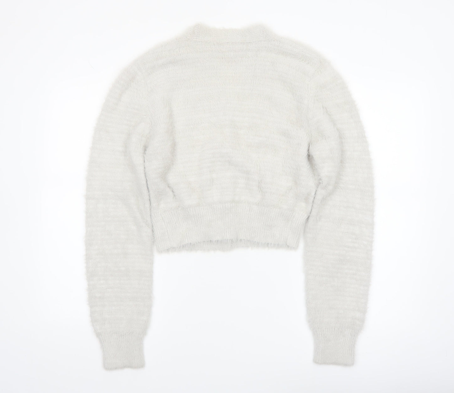 Out of the Mist Women’s Ivory Long Sleeve V-Neck Knit Cardigan XS