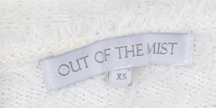 Out of the Mist Women’s Ivory Long Sleeve V-Neck Knit Cardigan XS