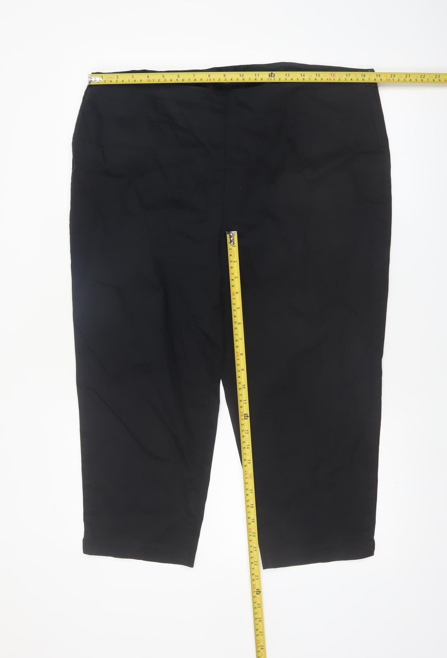 Marks and Spencer Women’s Black Capri Trousers Size 18 Cotton Blend