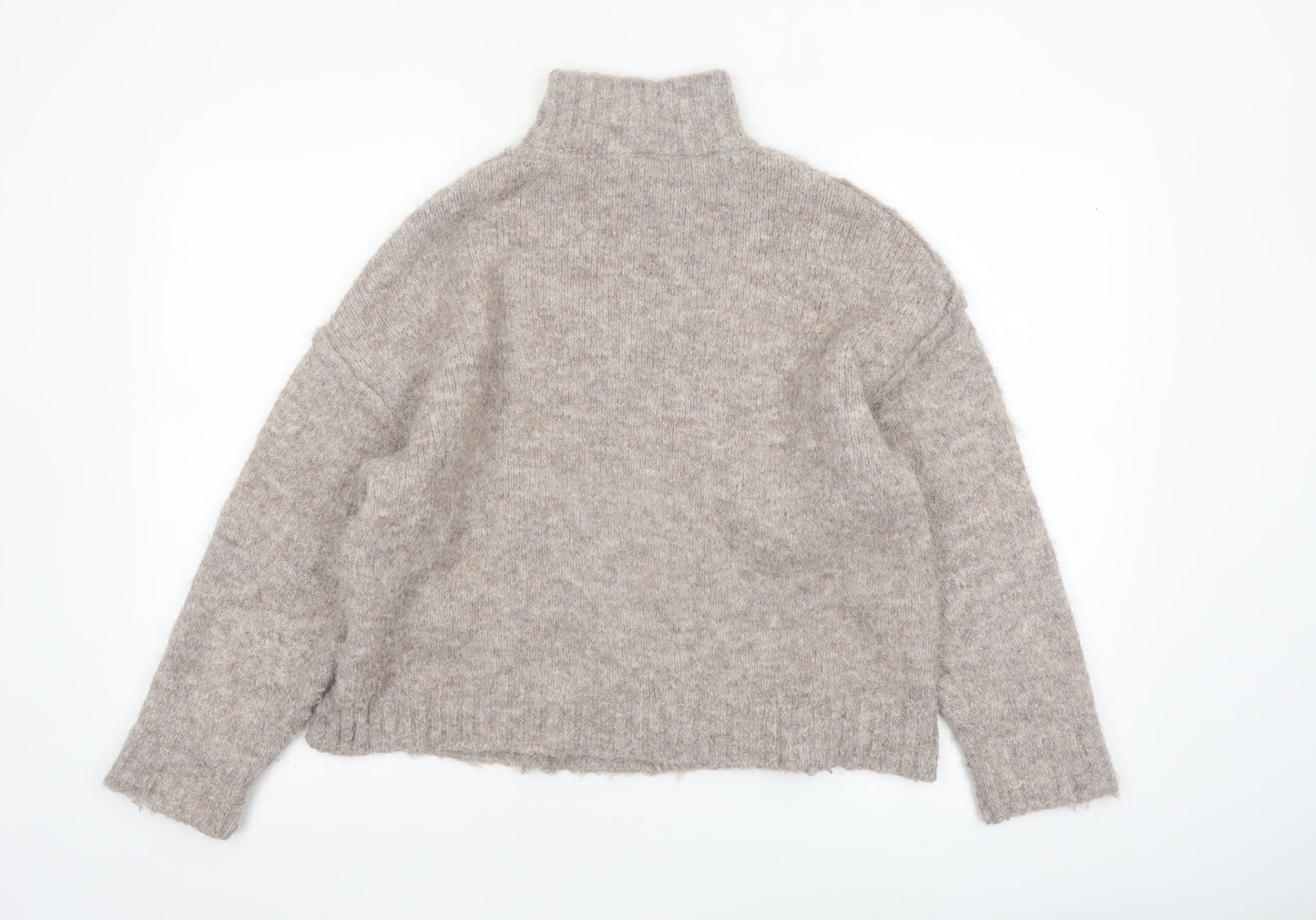 Urban Outfitters Womens Beige Roll Neck Knit Jumper XS