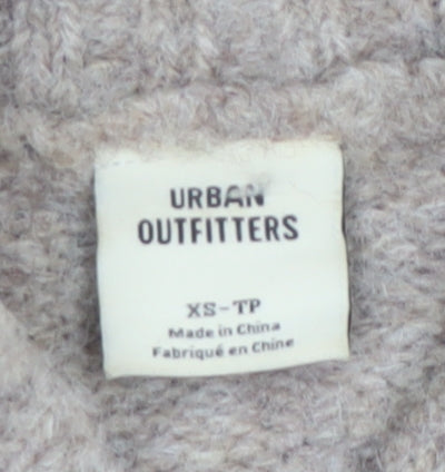 Urban Outfitters Womens Beige Roll Neck Knit Jumper XS