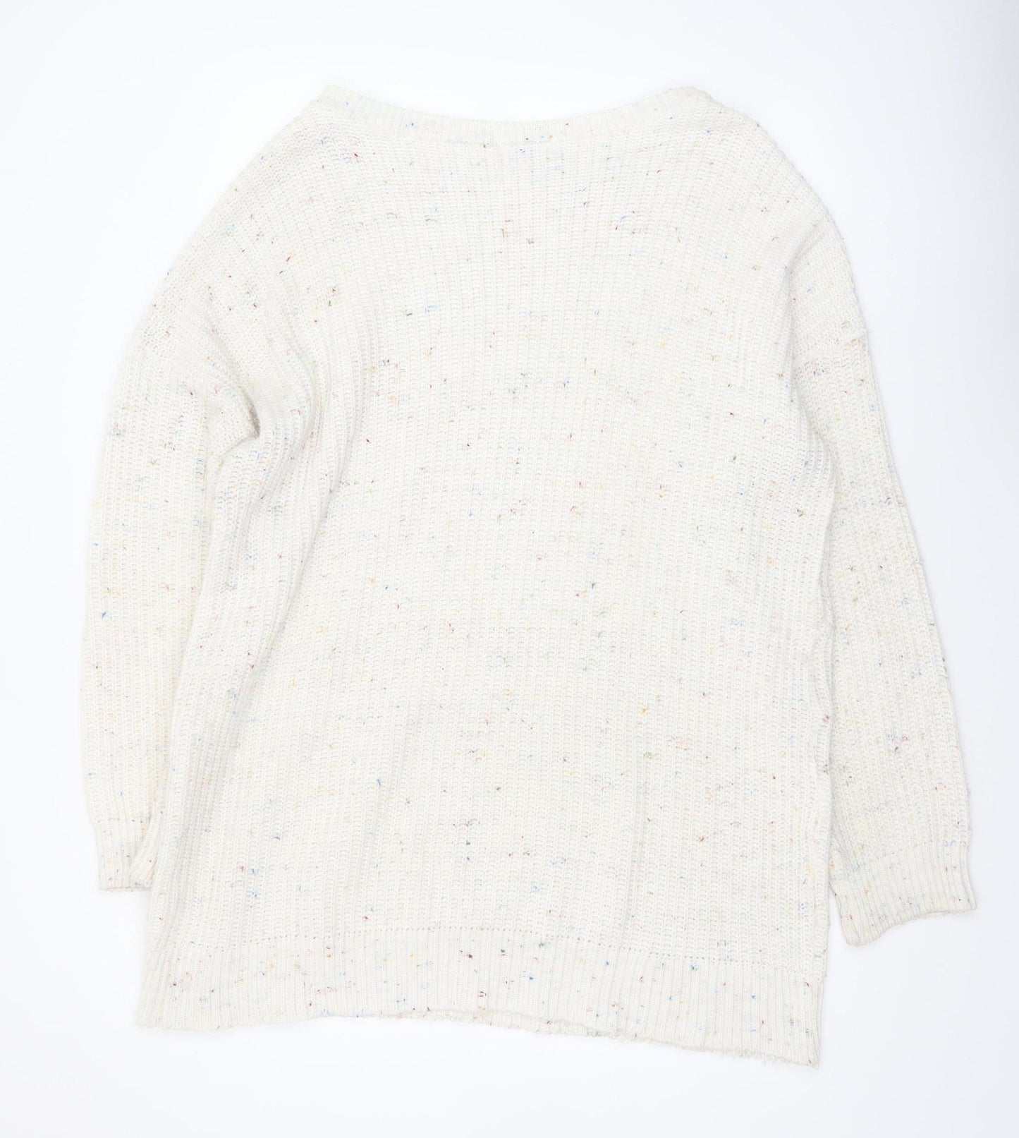 In The Style Women's Ivory Chunky Knit Pullover Jumper Size S