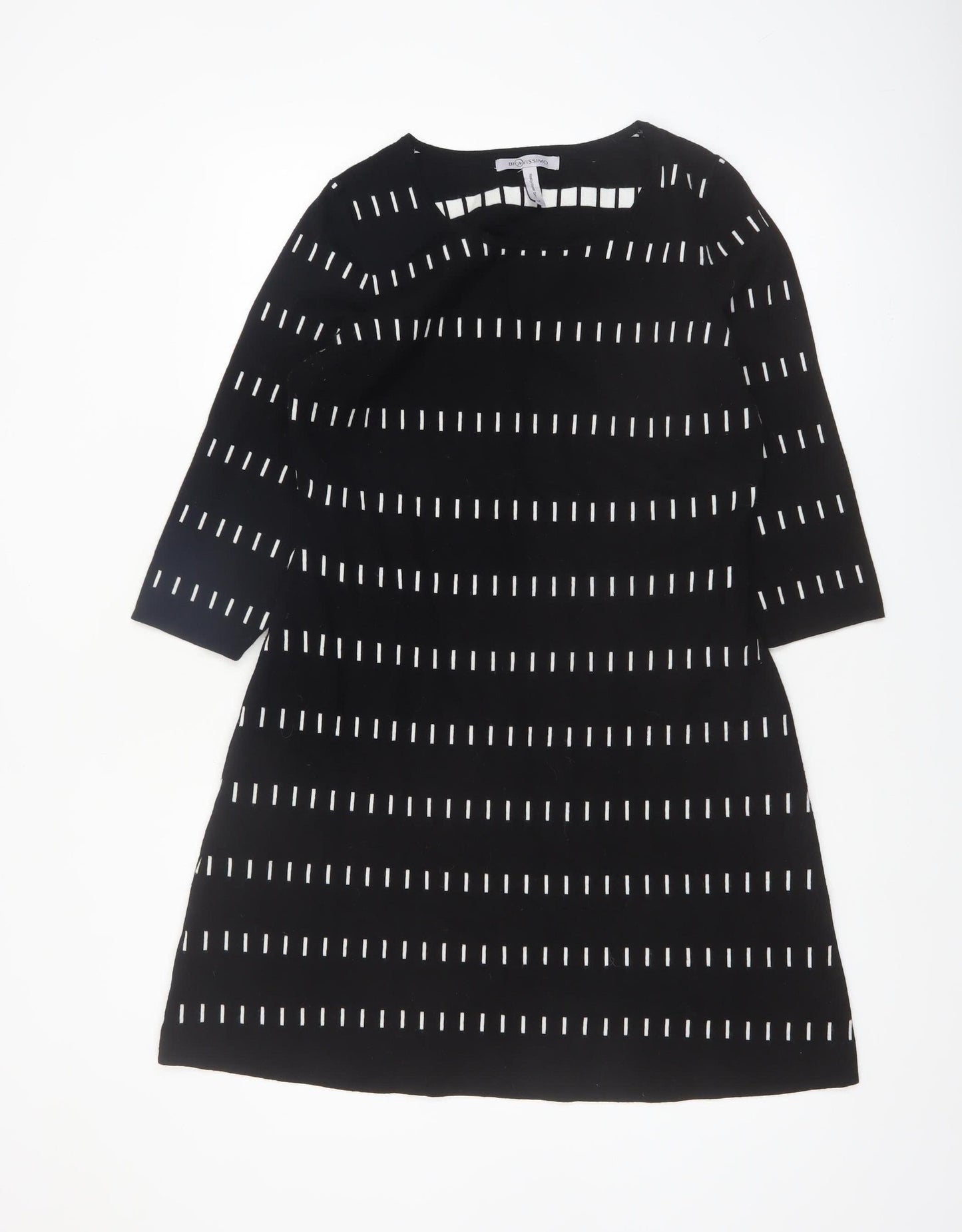 Bravissimo Women’s Black White Shift Dress Size 14 Viscose Stretch