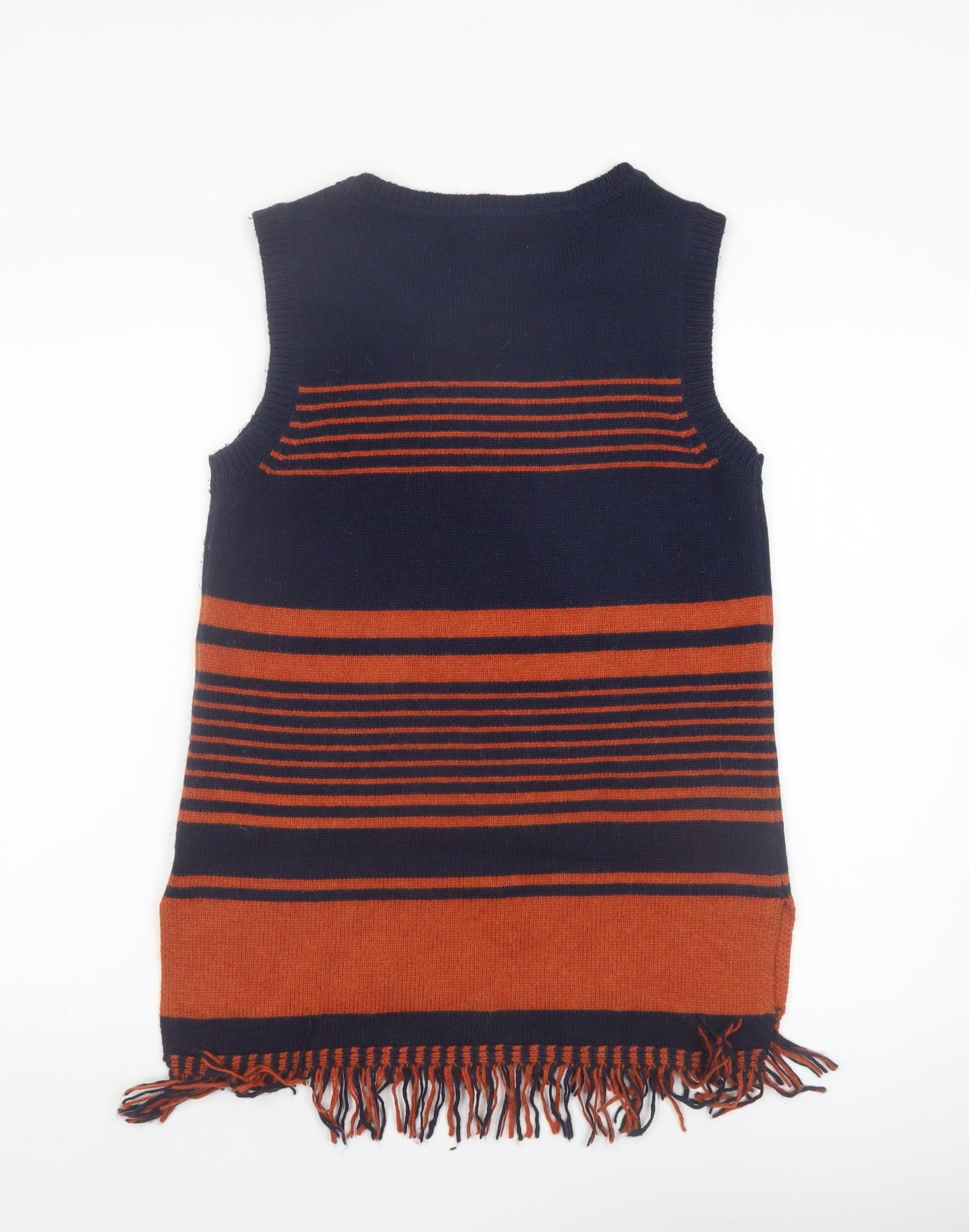Laura Ashley Women's Multicoloured Striped Knit Sleeveless Vest UK 10