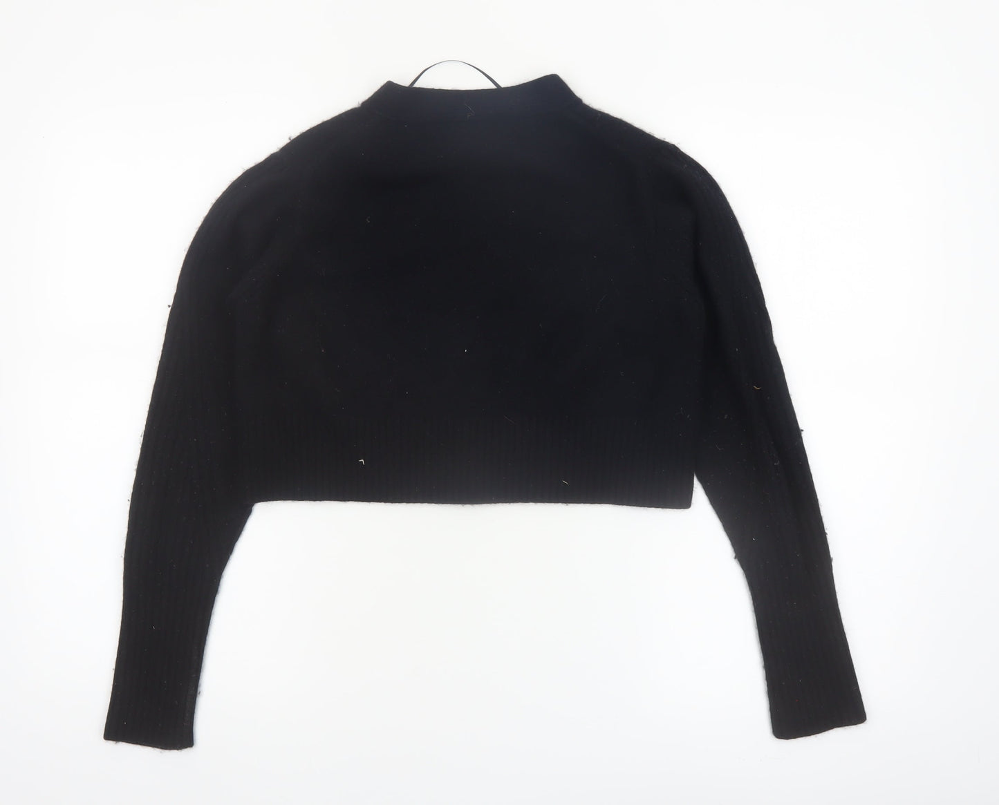 AllSaints Women's Black Wool Cashmere V-Neck Cardigan Size L