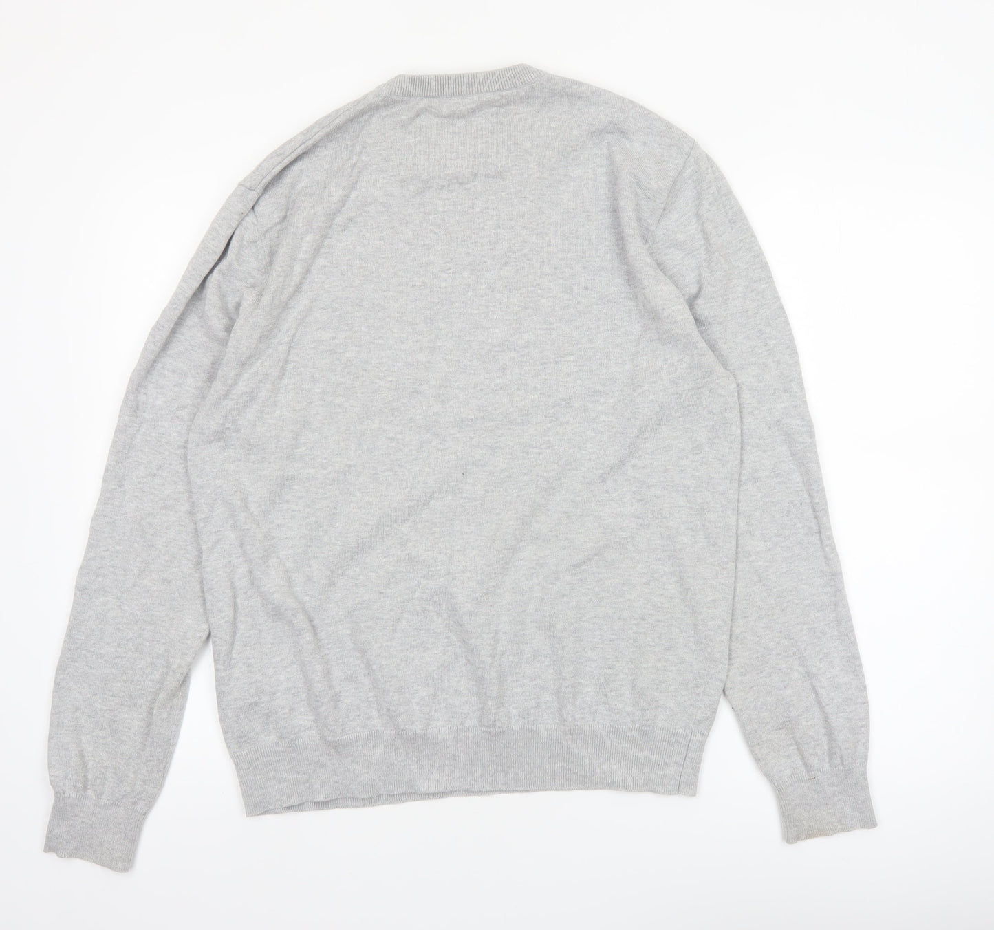 Jack Wills Men's Grey Cotton Crew Neck Pullover Jumper Size L