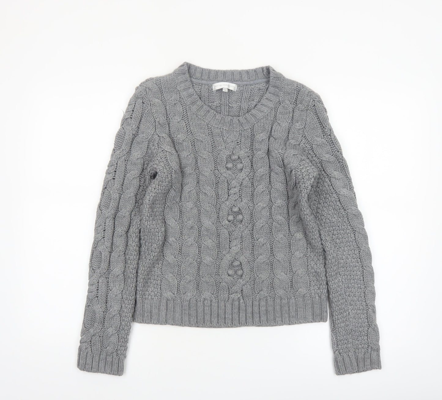 Rocha John Rocha Women’s Grey Cable Knit Jumper Size 10