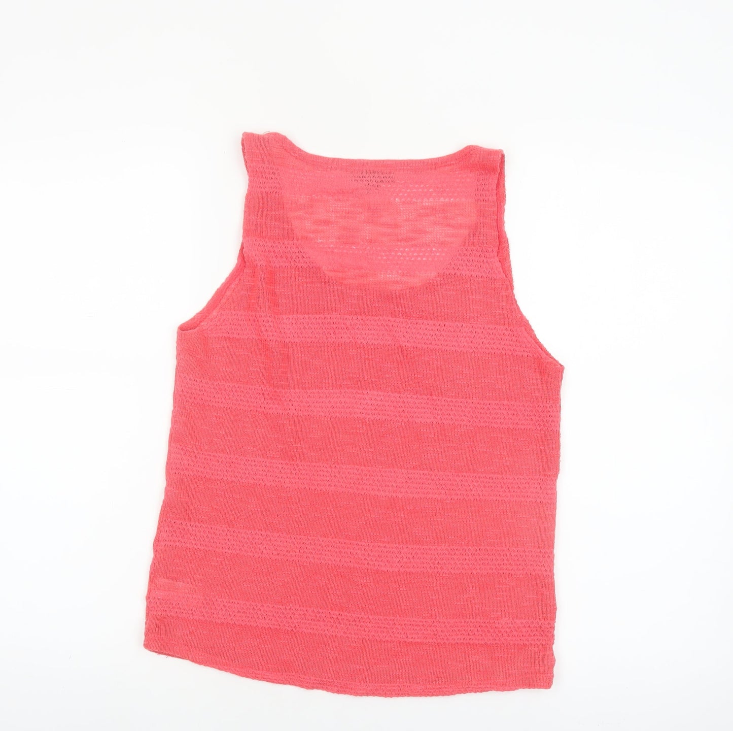 Topshop Women’s Pink Knit Sleeveless Tank Top Size 10