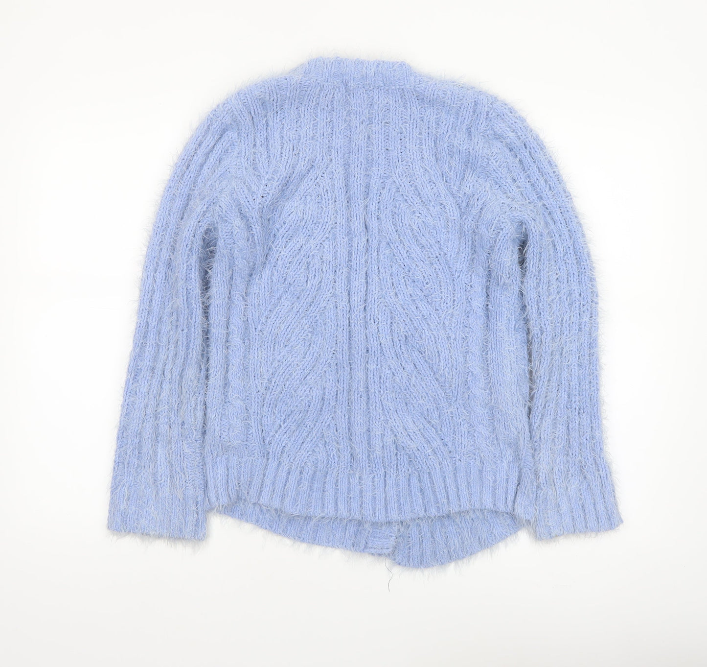 Marks and Spencer Women Blue S Chunky-Knit Button Cardigan