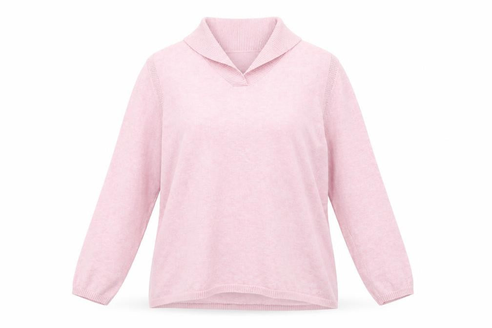 Quba & Co Women Pink Size 14 Roll Neck Jumper Long Sleeve Cotton Knit