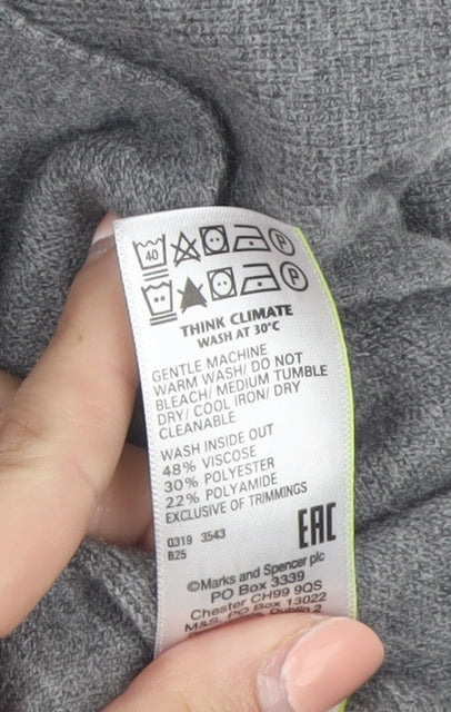 Marks and Spencer Women’s Grey A-Line Knit Midi Skirt Size 18