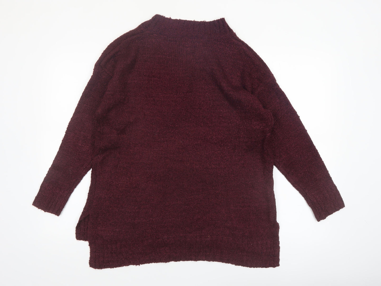 Cashel Womens Red V-Neck Knit Pullover Jumper Size S