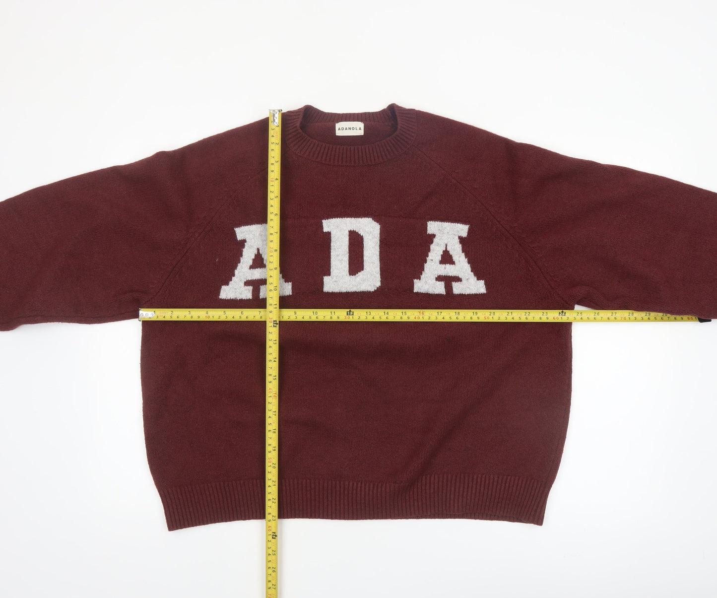 Adanola Womens Red S Crew Neck Pullover Jumper