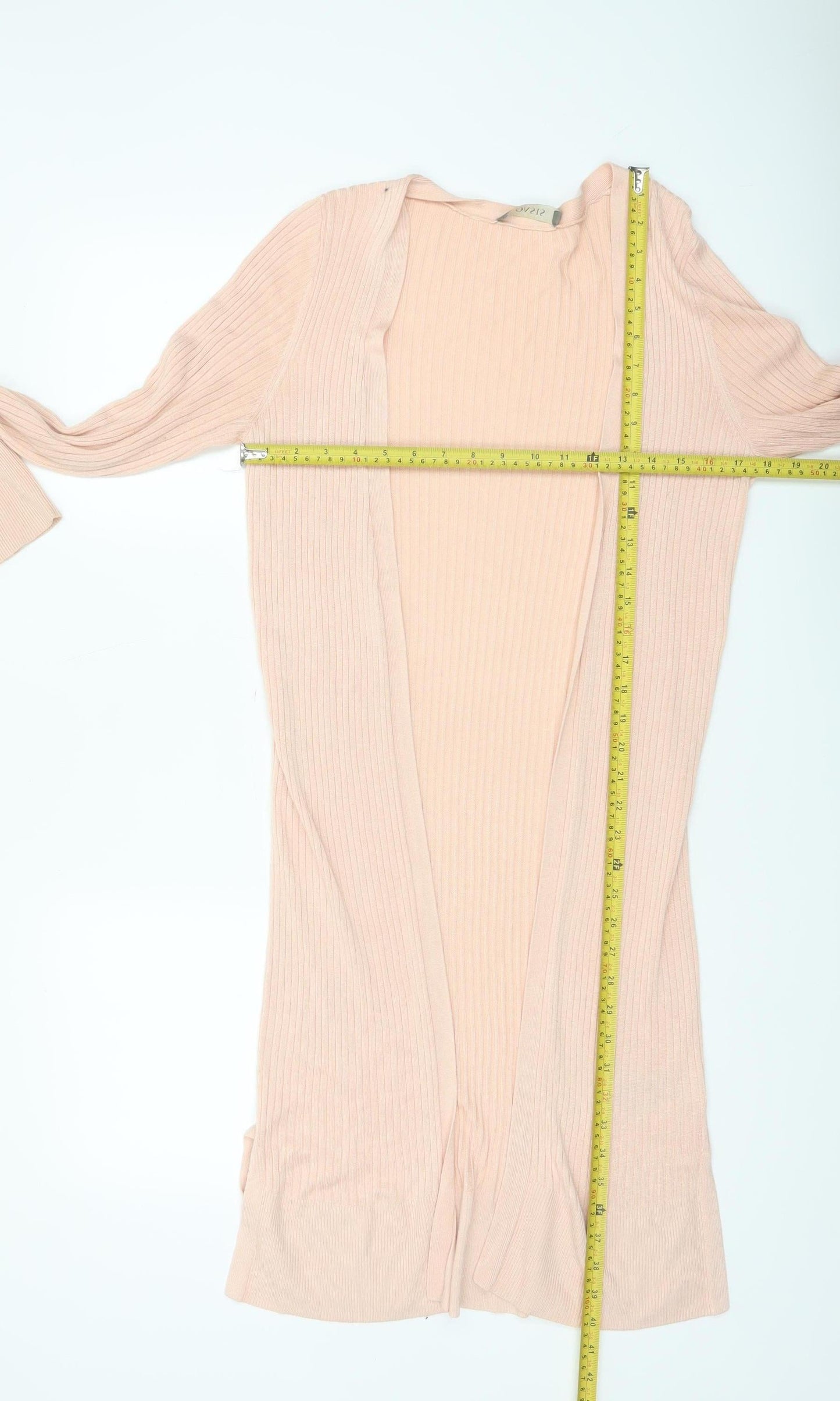 Oasis Women Pink Lightweight Longline Viscose Cardigan M