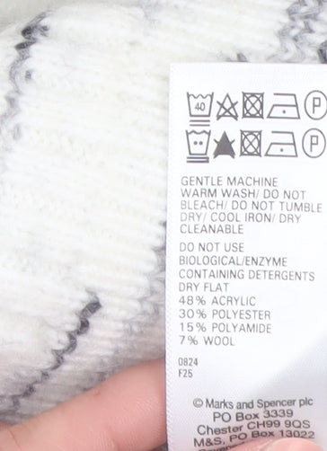 Marks and Spencer Women's Ivory Knit Pullover Jumper S