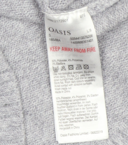Oasis Women’s Grey Crew Neck Knit Jumper Size S