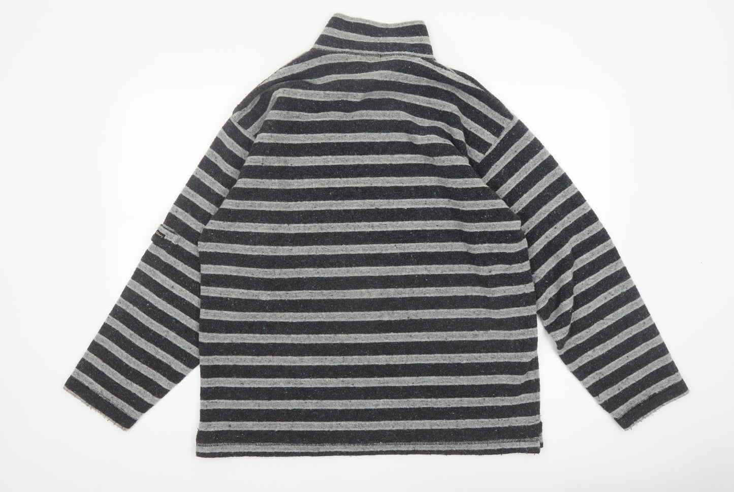 Hope & Glory Women’s Grey Striped Wool Blend Pullover Jumper Size 10