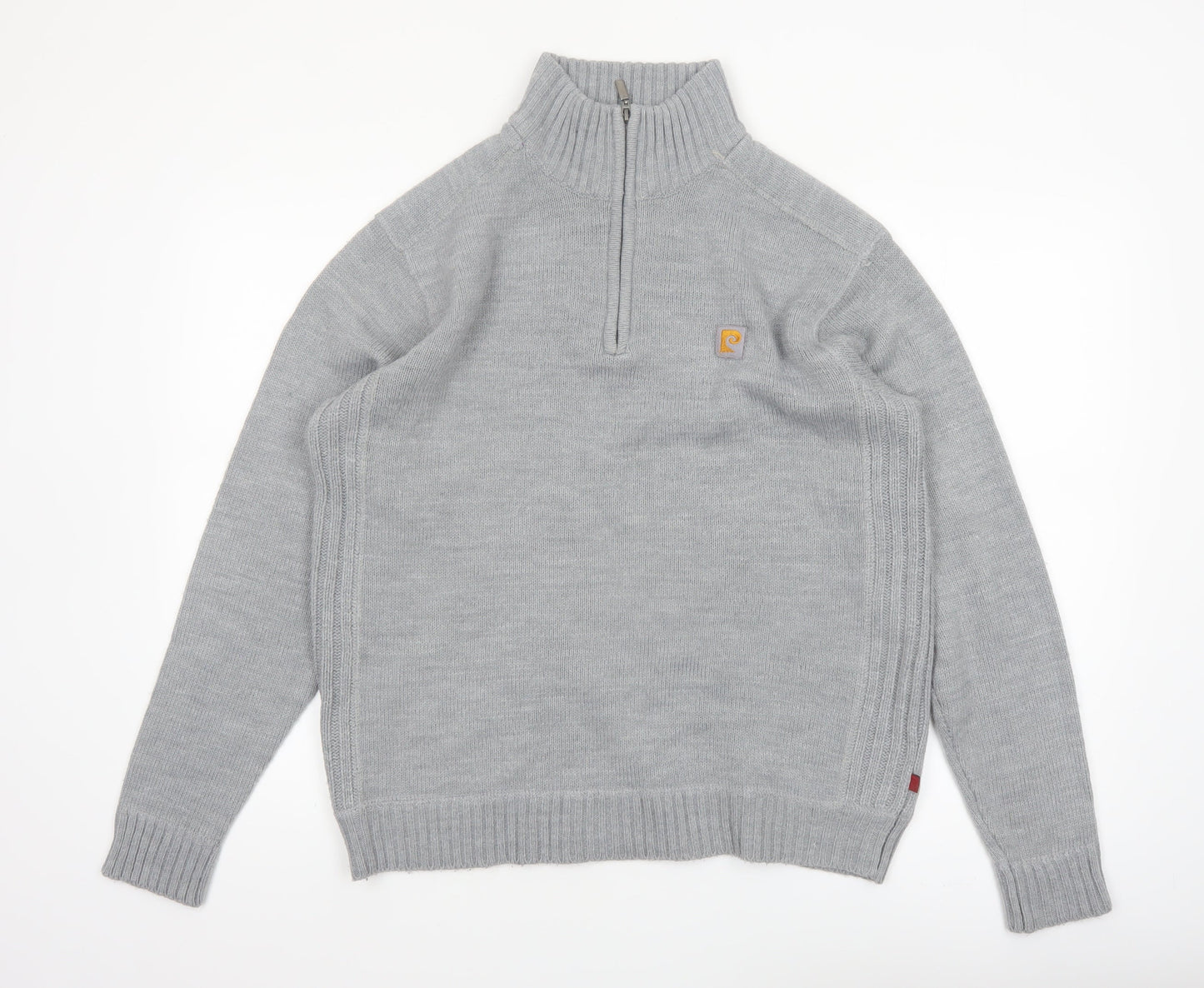 Pierre Cardin Men's Grey 1/2 Zip Knit Jumper M